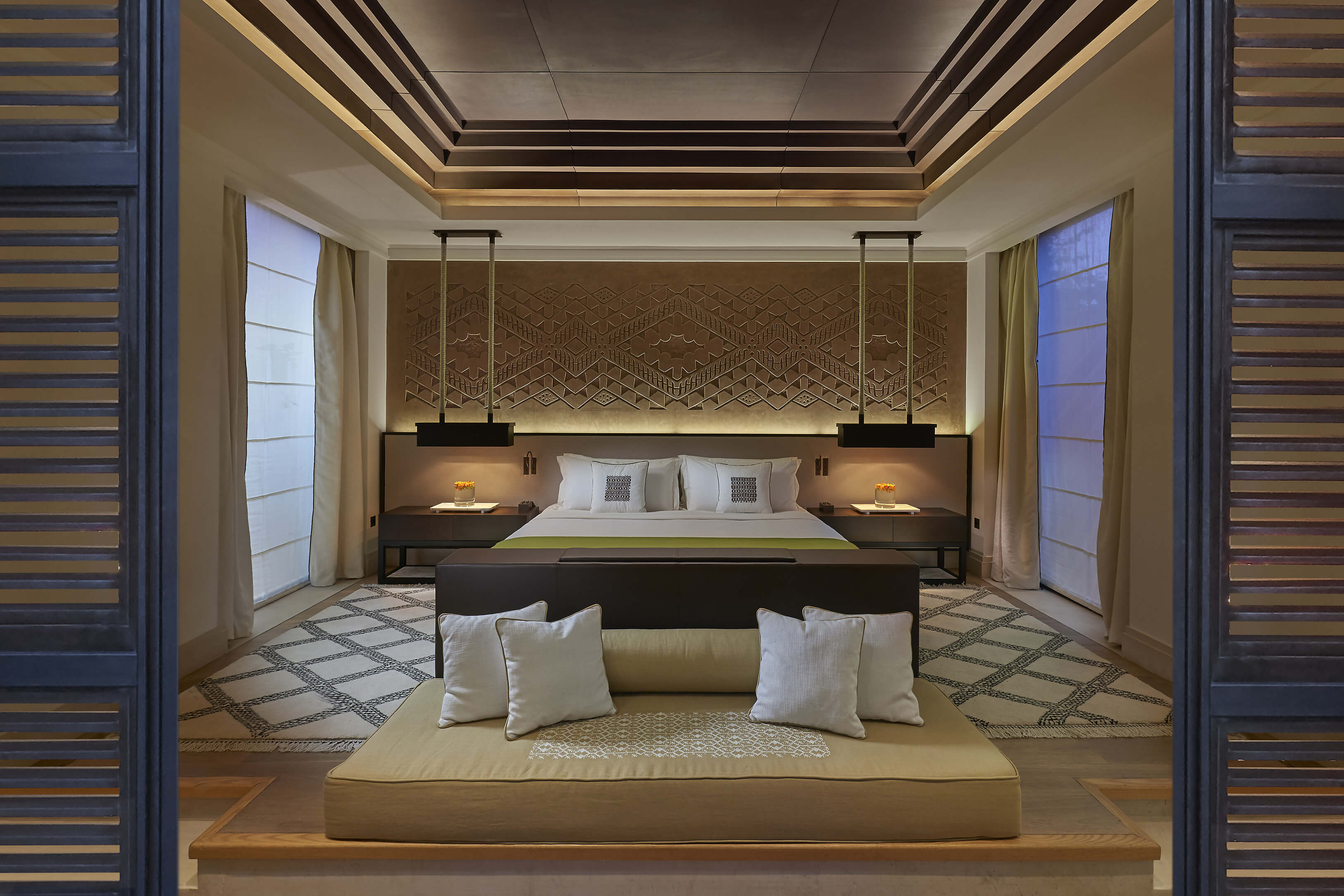 Retreat in the gorgeous bed of your suite